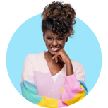 Lady In Colour Jumper Blue