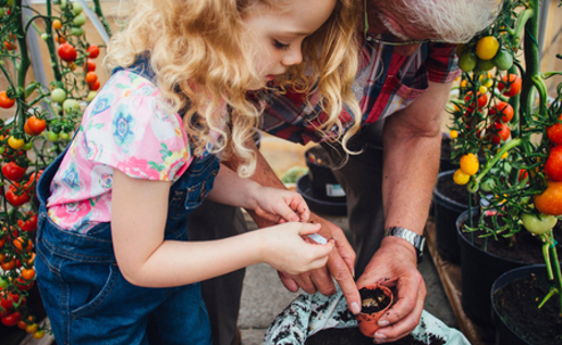 Granddaughter-Gardening