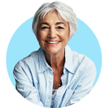 Mature Lady Short Hair Blue