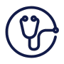 Sickness Income Icon Navy