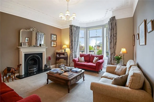 Living room of four-bedroom semi-detached house in Cambuslang, Glasgow