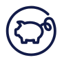 Children's Savings (Piggy Bank) Icon Navy